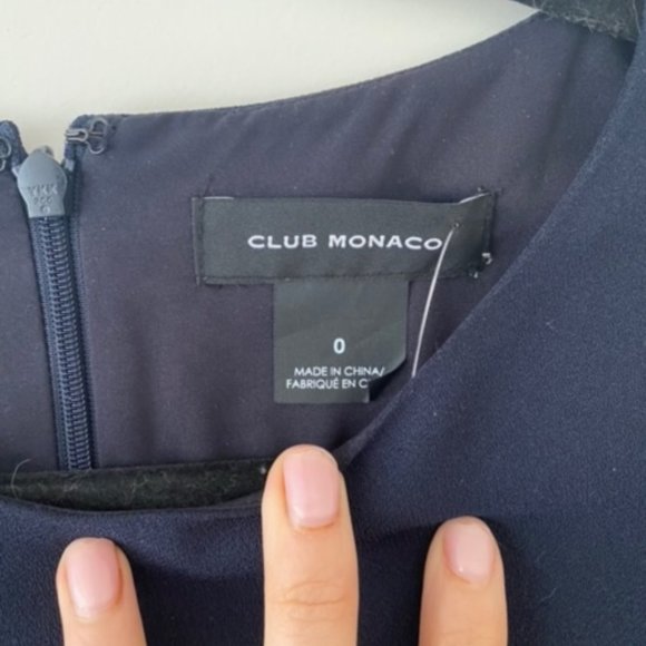 Navy Club Monaco Dress with Cutout sleeves - Picture 3 of 4